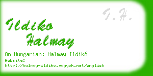 ildiko halmay business card